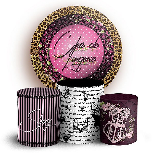 KIT Redondo e Trio - Chá de lingerie - Sublimado 3D
