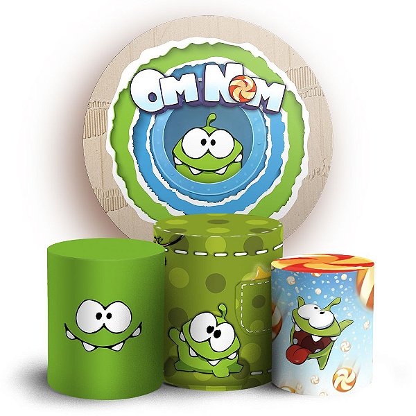 KIT Redondo e Trio - Om Nom - Sublimado 3D