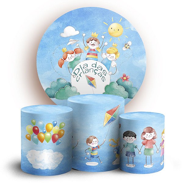 KIT Redondo e Trio - Dia das Crianças - Sublimado 3D