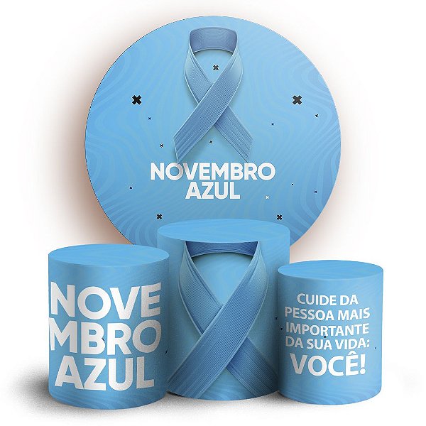 KIT Redondo e Trio - Novembro Azul - Sublimado 3D