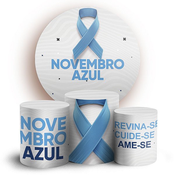 KIT Redondo e Trio - Novembro Azul - Sublimado 3D