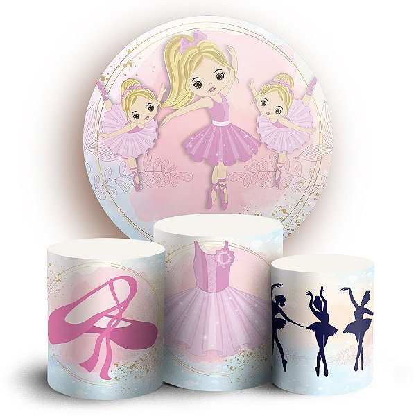 KIT Redondo e Trio - Bailarina - Sublimado 3D
