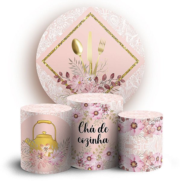 KIT Redondo e Trio - Chá de Cozinha - Sublimado 3D