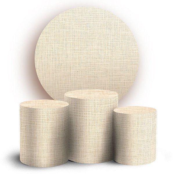 KIT Redondo e Trio - Tecido Rustico - Sublimado 3D