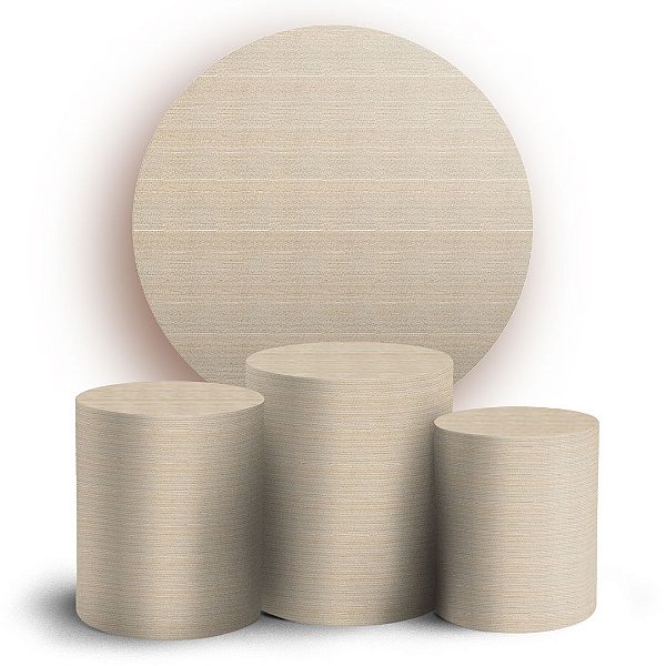 KIT Redondo e Trio - Tecido Rustico - Sublimado 3D