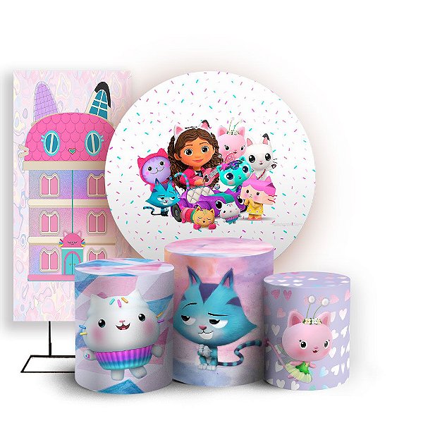 KIT Redondo Trio e Faixa - Casa Magica da Gabby - Sublimado 3D
