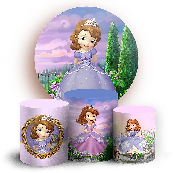 KIT Redondo e Trio - Princesa Sofia - Sublimado 3D