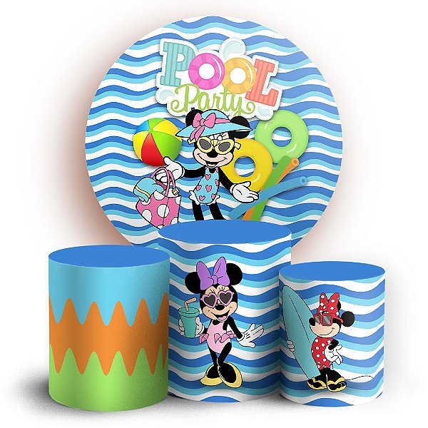 KIT Redondo e Trio - Minnie Praia - Sublimado 3D