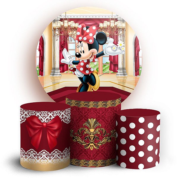 KIT Redondo e Trio - Minnie - Sublimado 3D