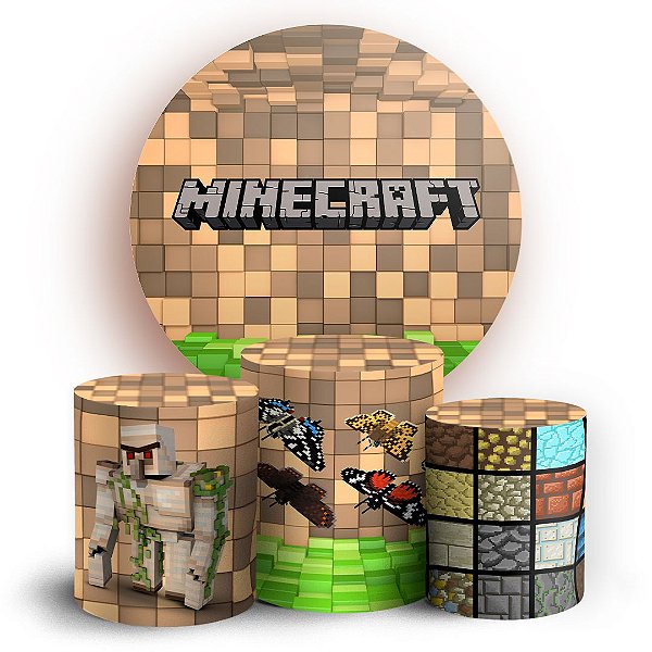 KIT Redondo e Trio - Minecraft - Sublimado 3D