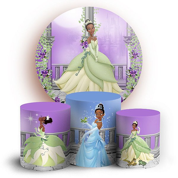 KIT Redondo e Trio - A Princesa e o Sapo - Sublimado 3D