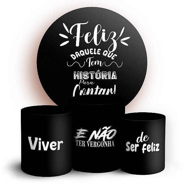 KIT Redondo e Trio - Um Brinde a Vida - Sublimado 3D