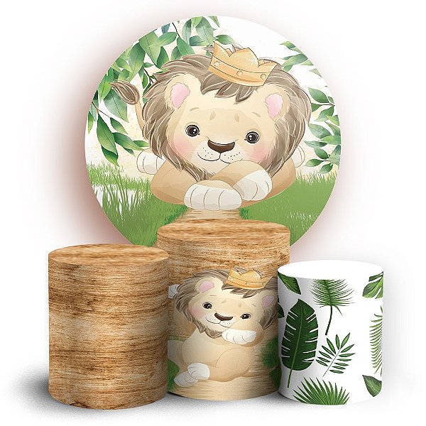 KIT Redondo e Trio - Leãozinho - Sublimado 3D