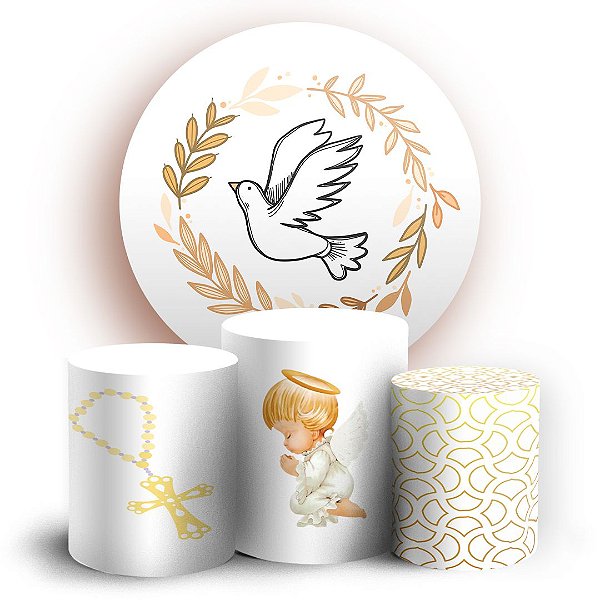 KIT Redondo e Trio - Batizado - Sublimado 3D