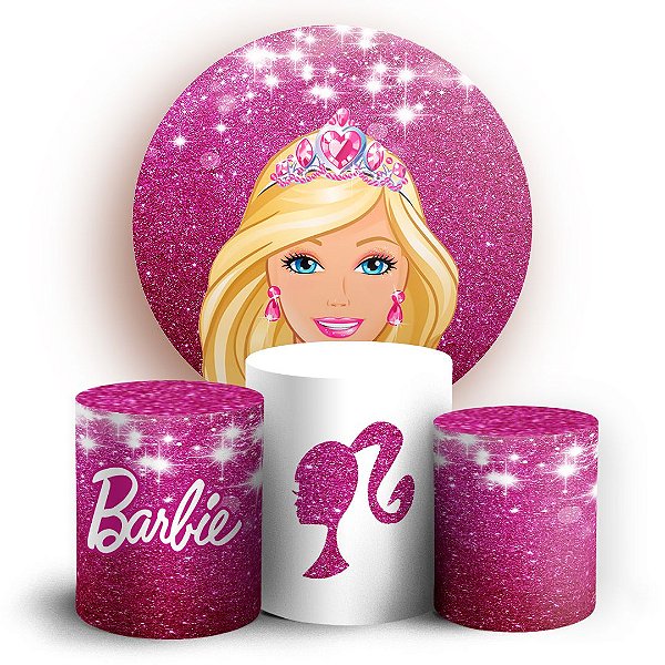 KIT Redondo e Trio - Barbie - Sublimado 3D