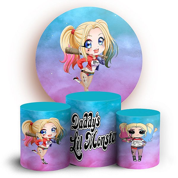 KIT Redondo e Trio - Arlequina - Sublimado 3D