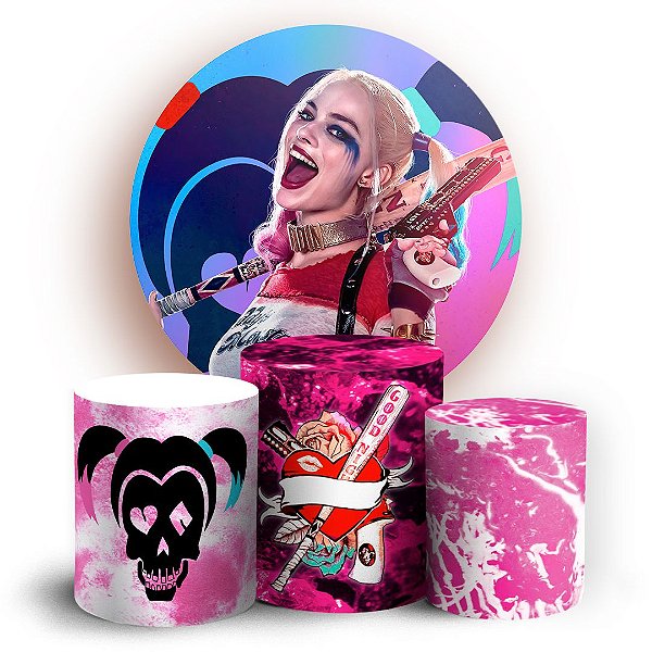 KIT Redondo e Trio - Arlequina - Sublimado 3D