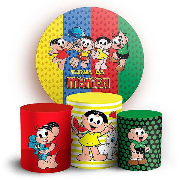 KIT Redondo e Trio - Turma Da Monica - Sublimado 3D