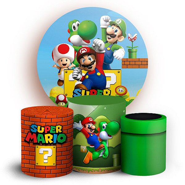 KIT Redondo e Trio - Super Mario - Sublimado 3D
