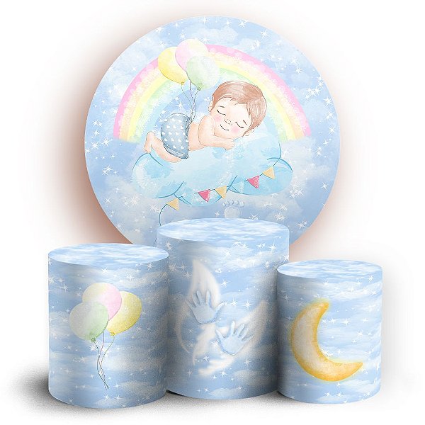 KIT Redondo e Trio - Chá de Bebê  - Sublimado 3D