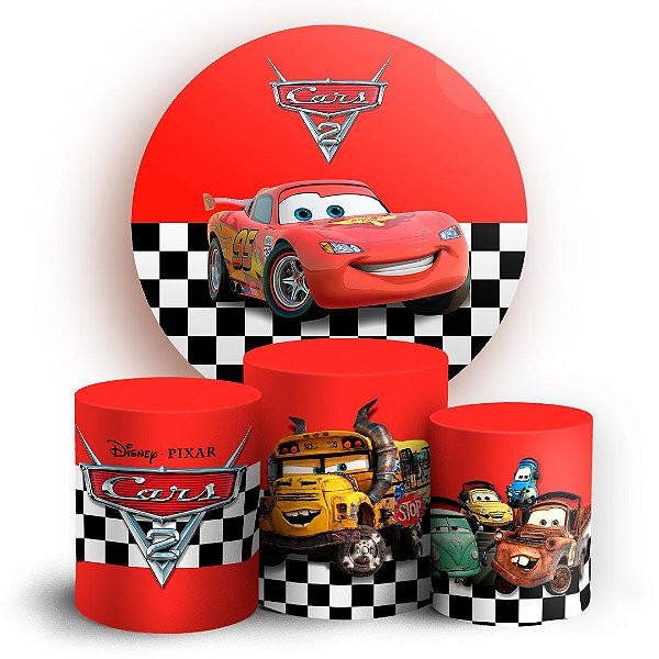 KIT Redondo e Trio - Carros Pixar - Sublimado 3D