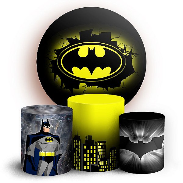 KIT Redondo e Trio - Batman  - Sublimado 3D