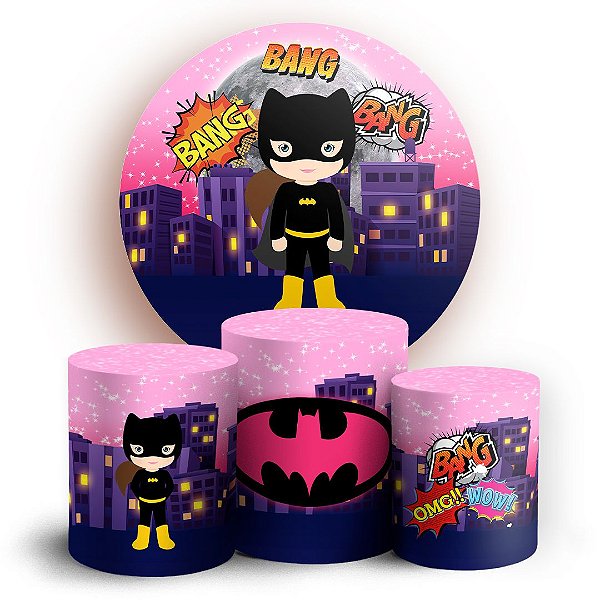 KIT Redondo e Trio - BatGirl Cute  - Sublimado 3D
