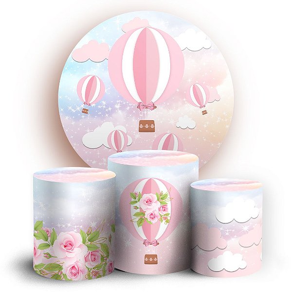 KIT Redondo e Trio - Balões  - Sublimado 3D