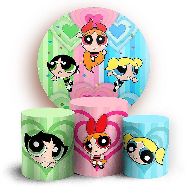 KIT Redondo e Trio - As Meninas Super Poderosas  - Sublimado 3D