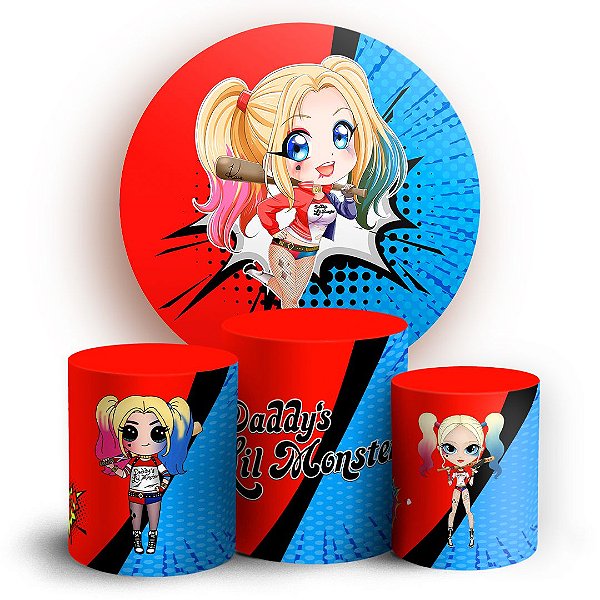 KIT Redondo e Trio - Arlequina  - Sublimado 3D