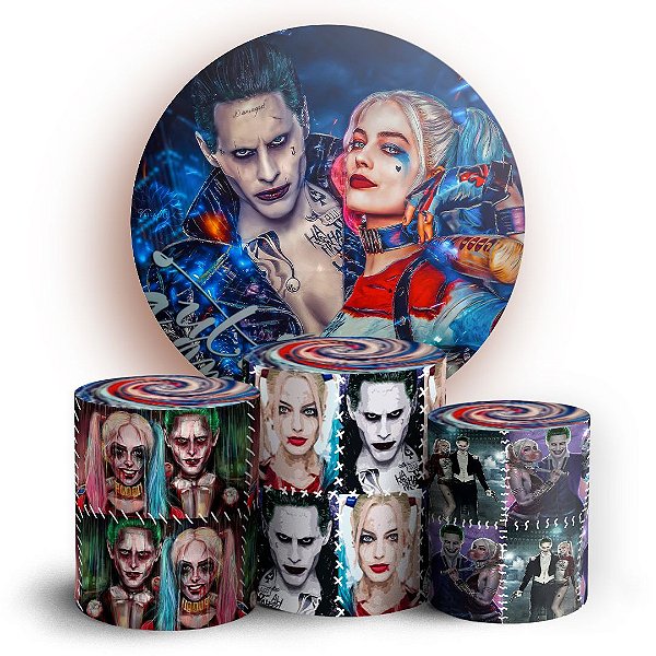 KIT Redondo e Trio - Arlequina  - Sublimado 3D