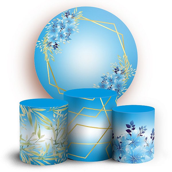 KIT Redondo e Trio - Arabesco Floral  - Sublimado 3D