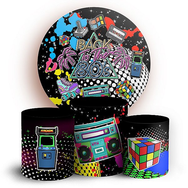 KIT Redondo e Trio - Anos 80  - Sublimado 3D