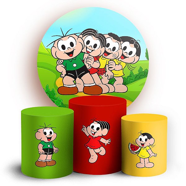 KIT Redondo e Trio - Turma da Mônica - Sublimado 3D