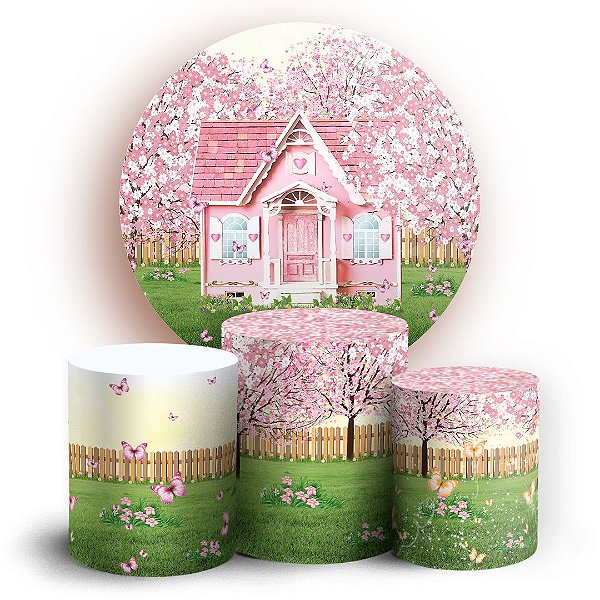 KIT Redondo e Trio - Jardim  - Sublimado 3D