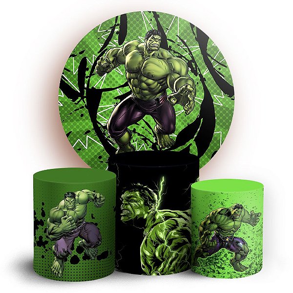 KIT Redondo e Trio - Hulk  - Sublimado 3D