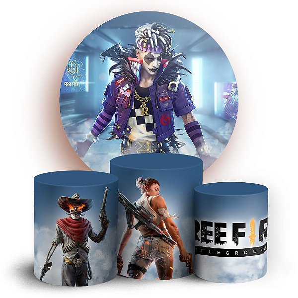 KIT Redondo e Trio - Free Fire  - Sublimado 3D