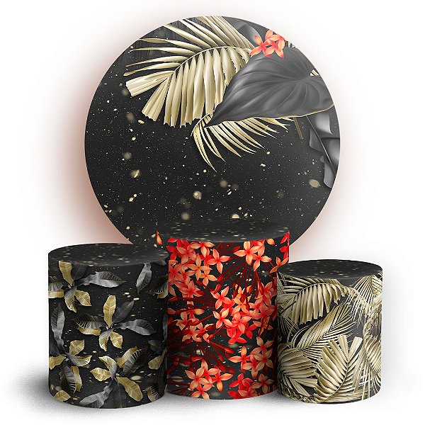 KIT Redondo e Trio - Floral  - Sublimado 3D