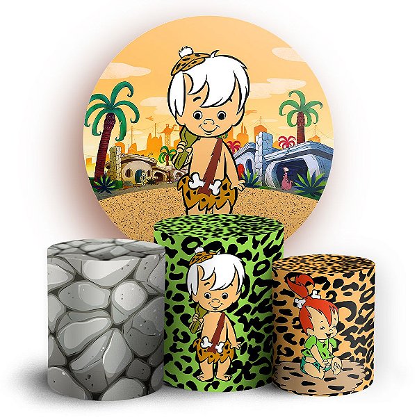 KIT Redondo e Trio - Flintstones  - Sublimado 3D