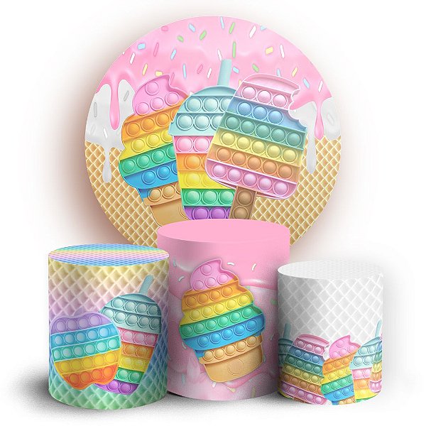 KIT Redondo e Trio - Pop It Fidget Toys  - Sublimado 3D