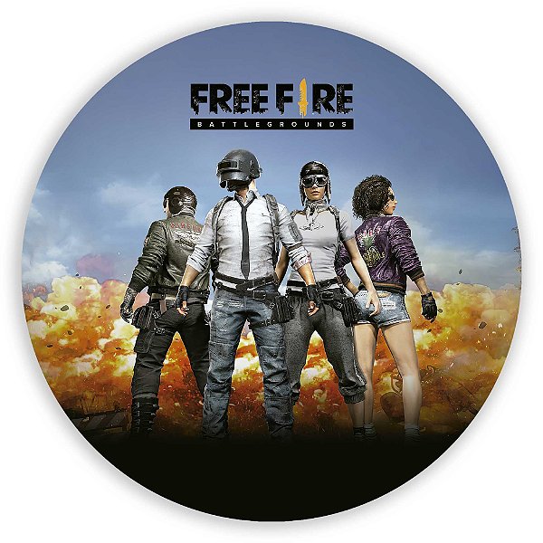 Painel Redondo - Free Fire - Sublimado 3D