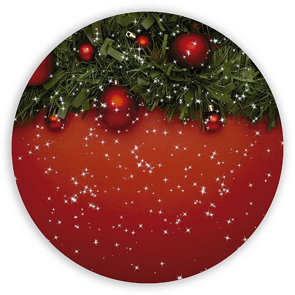 Painel Redondo - Natal Ano Novo - Sublimado 3D
