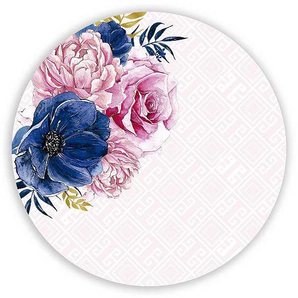Painel Redondo - Floral - Sublimado 3D