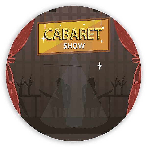 Painel Redondo - Cabaret - Sublimado 3D