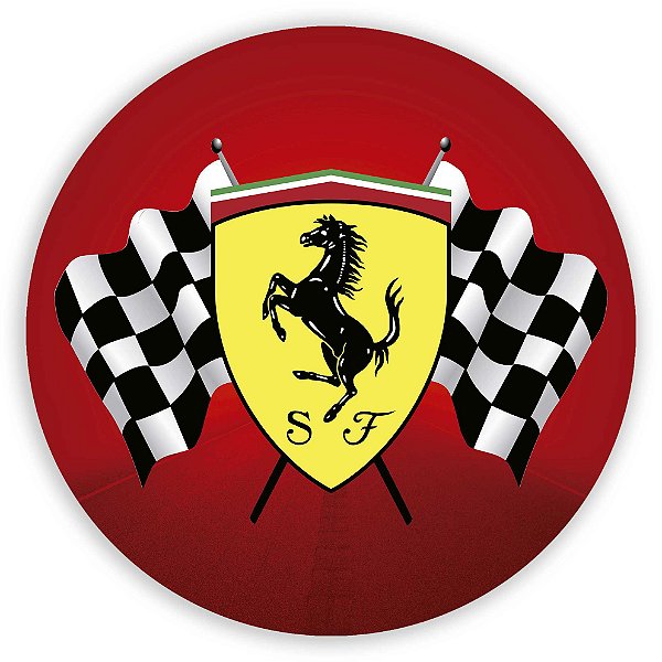 Painel Redondo - Ferrari - Sublimado 3D