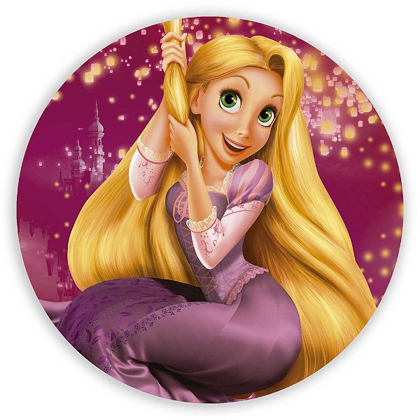 Painel Redondo - Rapunzel - Sublimado 3D