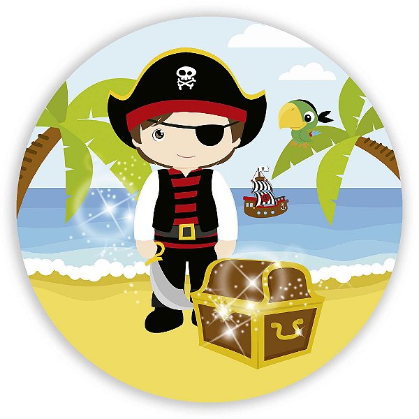 Painel Redondo - Pirata - Sublimado 3D
