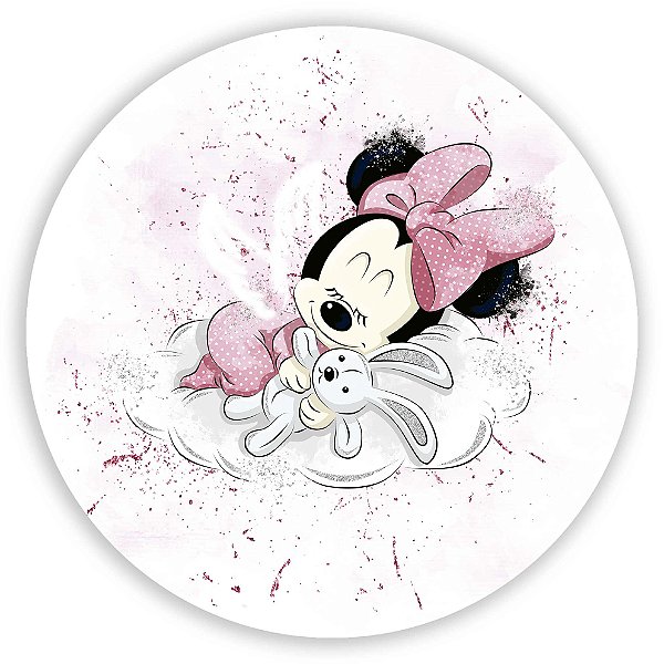 Painel Redondo - Minnie Baby - Sublimado 3D