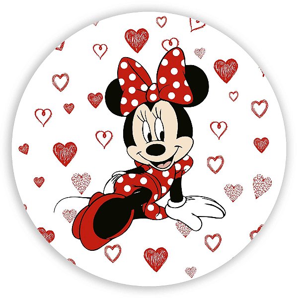 Painel Redondo - Minnie - Sublimado 3D