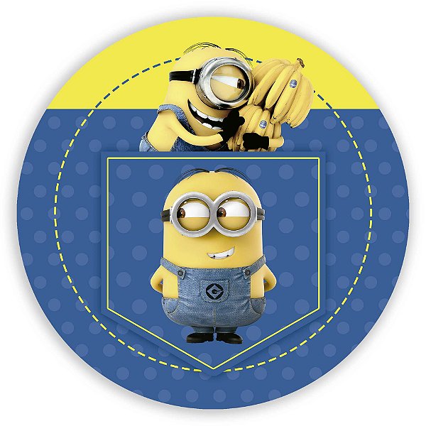 Painel Redondo - Minions - Sublimado 3D
